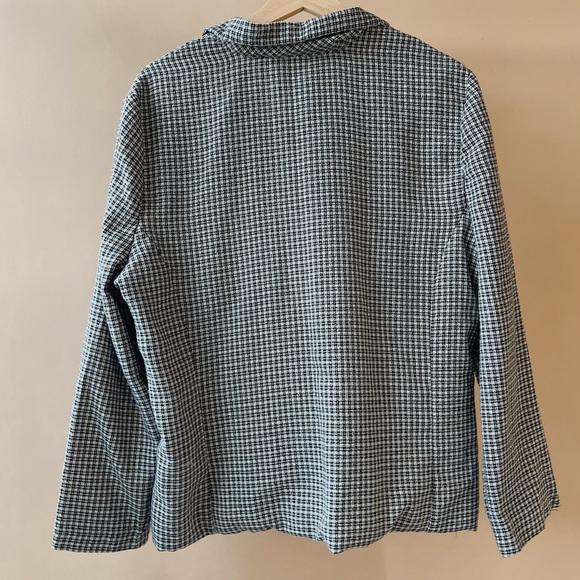90s Vintage Plaid Jacket with Black Buttons - Picture 3 of 3